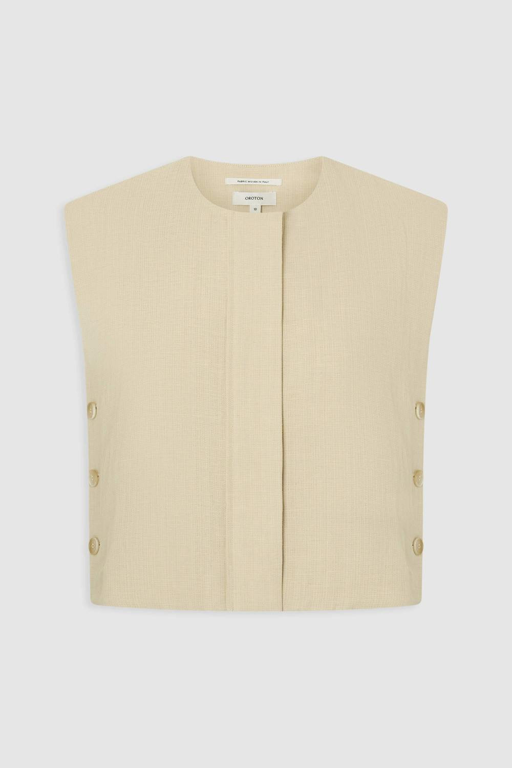 Button Detail Vest | Oroton