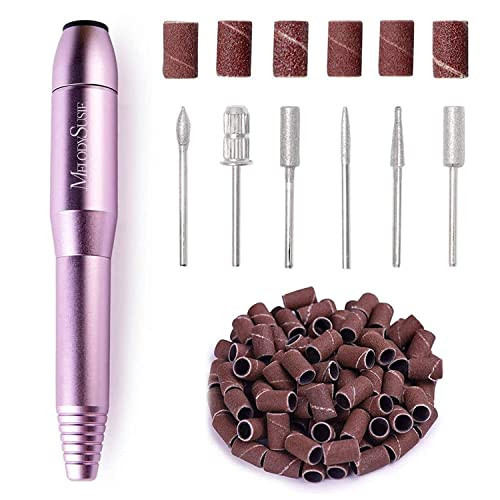 MelodySusie Pen-Shaped Portable Nail Drill with AC Adapter, PC120B 20000RPM Electric File with Compact Design for All Nail Care, Manicure Polishing, Shaping & Gel Removal at Home for Beginners | Amazon (US)