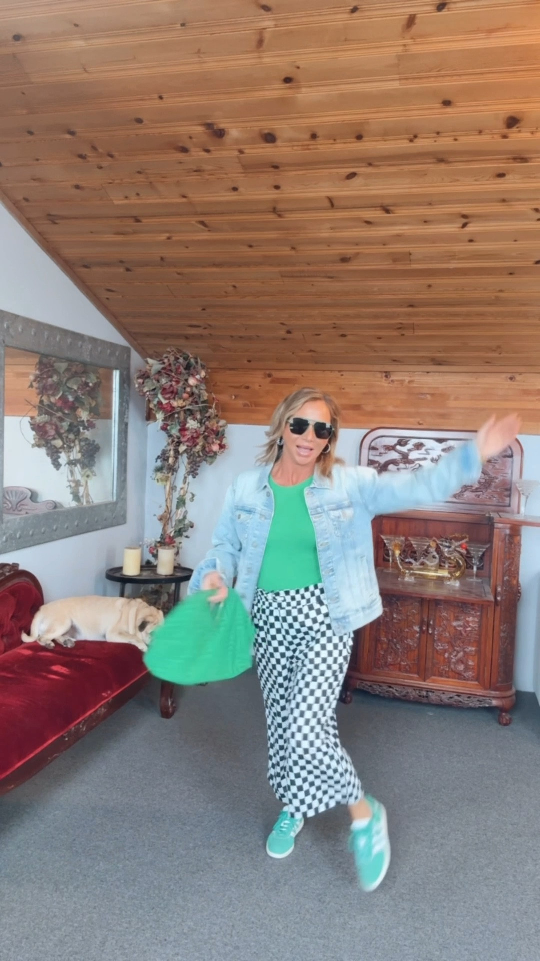 Get dress with my 45 year old fashion is fun, colorful and unique. I’m enjoying this new era of life. Come join the fun follow me on Instagram and LTK
Shoes are Adidas size 5, pants are SHEIN size small, bodysuit Amazon size small, jean jacket Walmart,small, purse is old from VICI, earrings from SHEIN, sunglasses from Amazon 

#LTKOver40 #LTKgrwm #LTKPetite