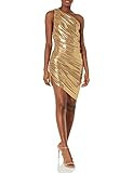 Norma Kamali Women's Diana Mini Dress, Gold, XX-Small | Amazon (US)