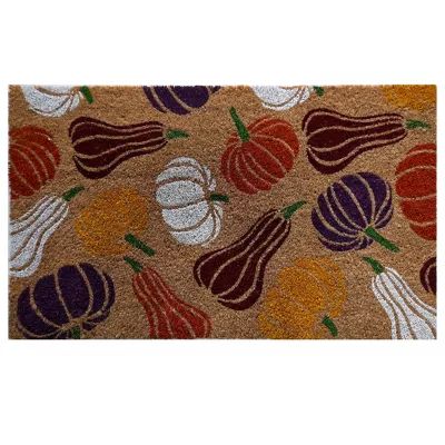 Scattered Pumpkin 30" x 18" Coir Door Mat | Bed Bath & Beyond | Bed Bath & Beyond