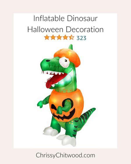 Inflatable Dinosaur Halloween Decoration! We got this Amazon Halloween decoration last year and loved it. Our son had a blast with it. 

decorations, Amazon find

#LTKHalloween #LTKfamily #LTKkids