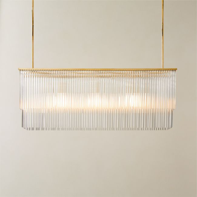Stellar 2-Tier Glass Chandelier Light | CB2