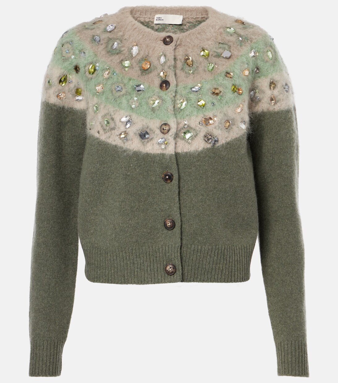 Embellished Fair Isle wool-blend cardigan | Mytheresa (US/CA)