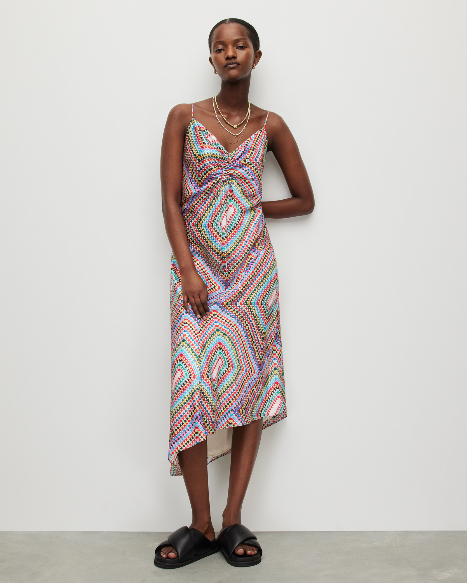 Alexia Luisa Silk Blend Midi Slip Dress | AllSaints US