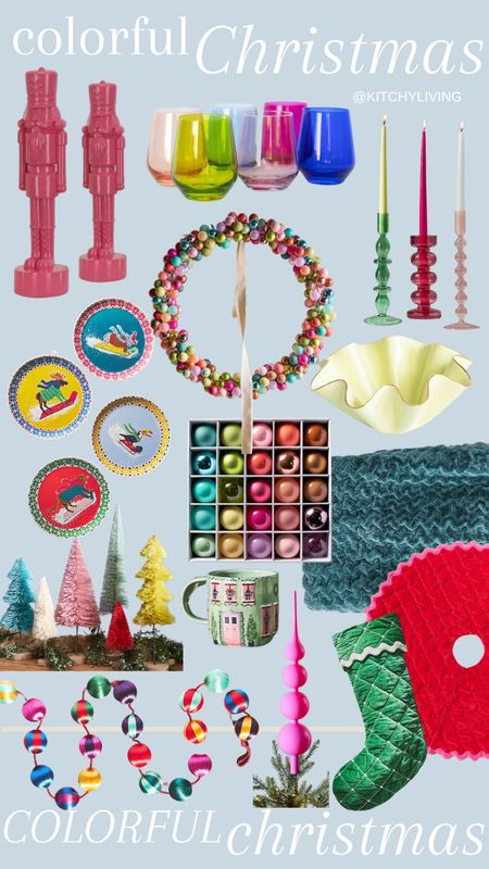 Colorful Christmas Inspo ❤️🧡💛💚🩵💜🩷 #christmasdecor #christmas #holidaydecor #colorfulchristmas 

#LTKSeasonal #LTKHoliday #LTKhome