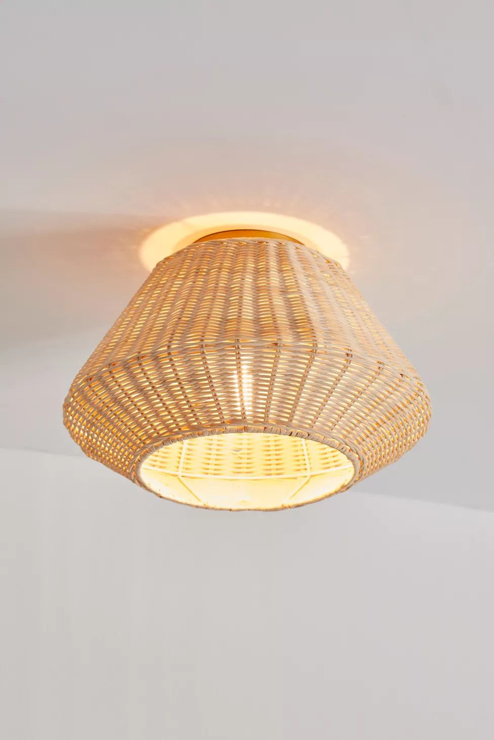 Serena Woven Flush Mount Light | Urban Outfitters (US and RoW)