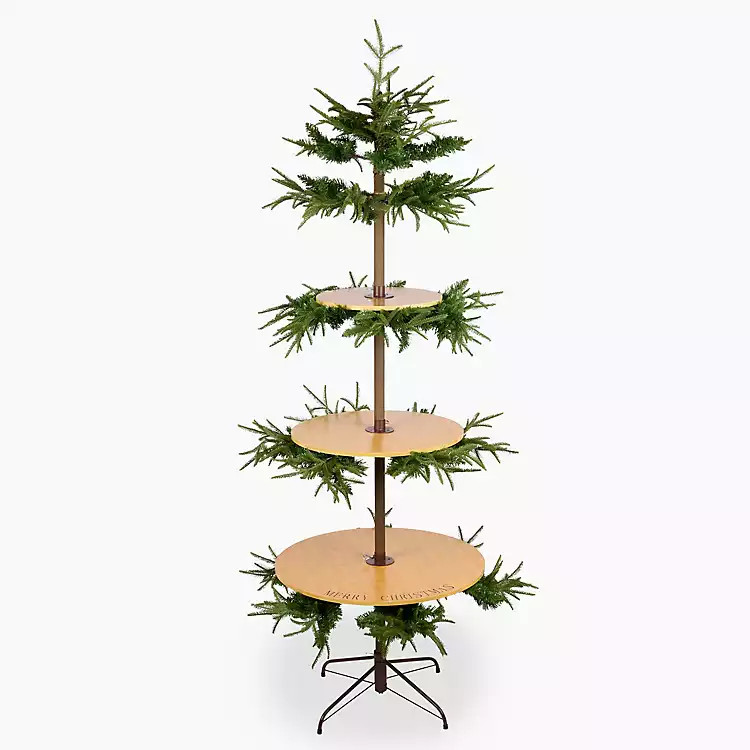 New! 7 ft. Tiered Shelves Christmas Tree | Kirklands