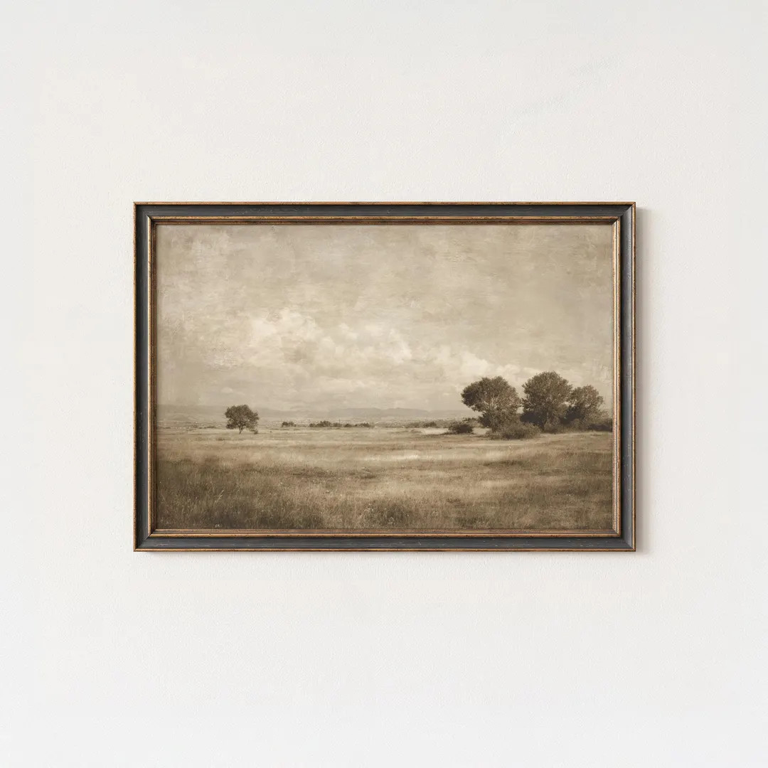 Digital Download | Vintage Art | Landscape | Tree illustration | Watercolor | Etsy (US)