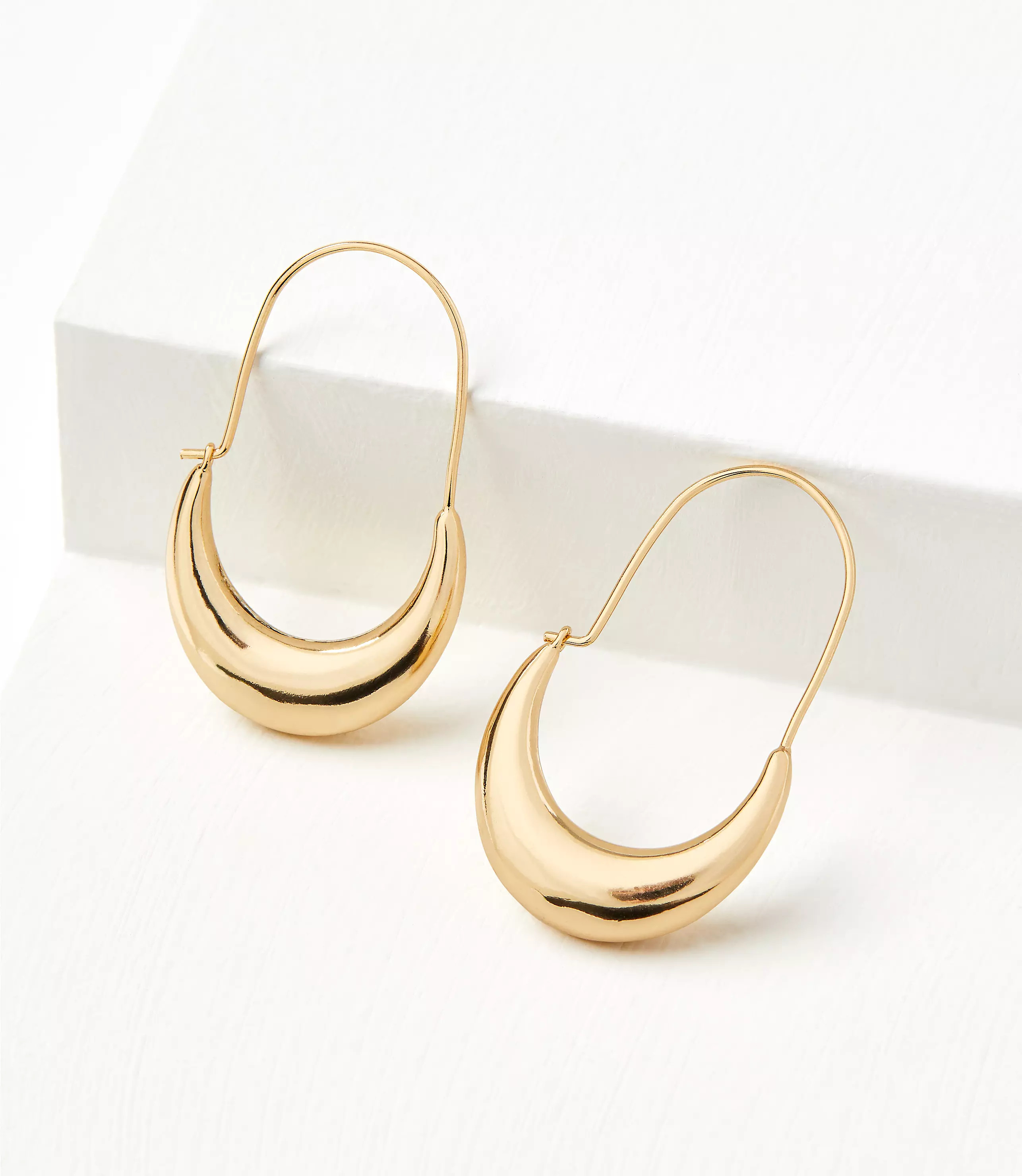 Crescent Hoop Earrings | LOFT