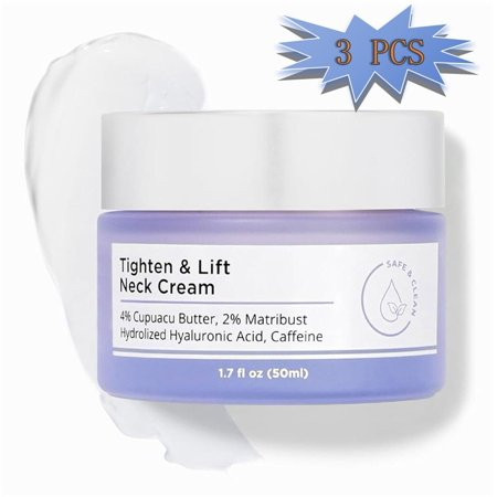 Anti-Aging Neck Creams for Women Tighten & Lift Neck Firming Cream Neck Firming Cream for Tightening Lifting Sagging Skin and Hydrating Rich In Natural Plant Extracts Natural Skin Care (3 Pcs) | Walmart (US)