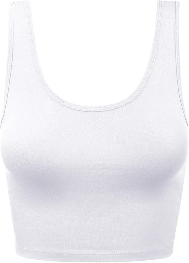 HATOPANTS Women's Sleeveless Racerback Crop Tank Top Camisole Backless Scoop Neck Shirts | Amazon (US)