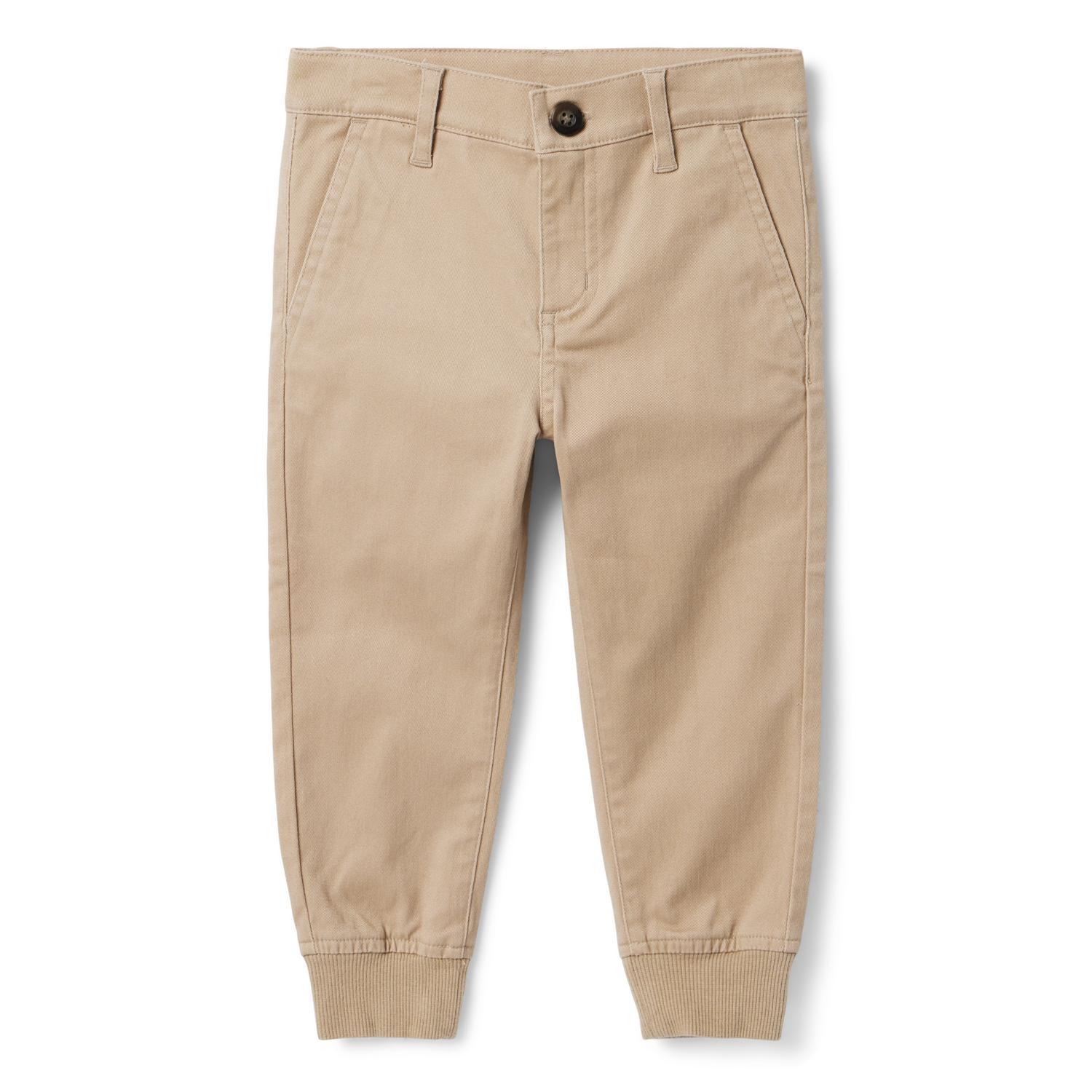 The Button Twill Jogger | Janie and Jack