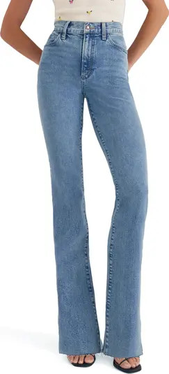 The Valentina Raw Hem Super High Waist Bootcut Jeans | Nordstrom