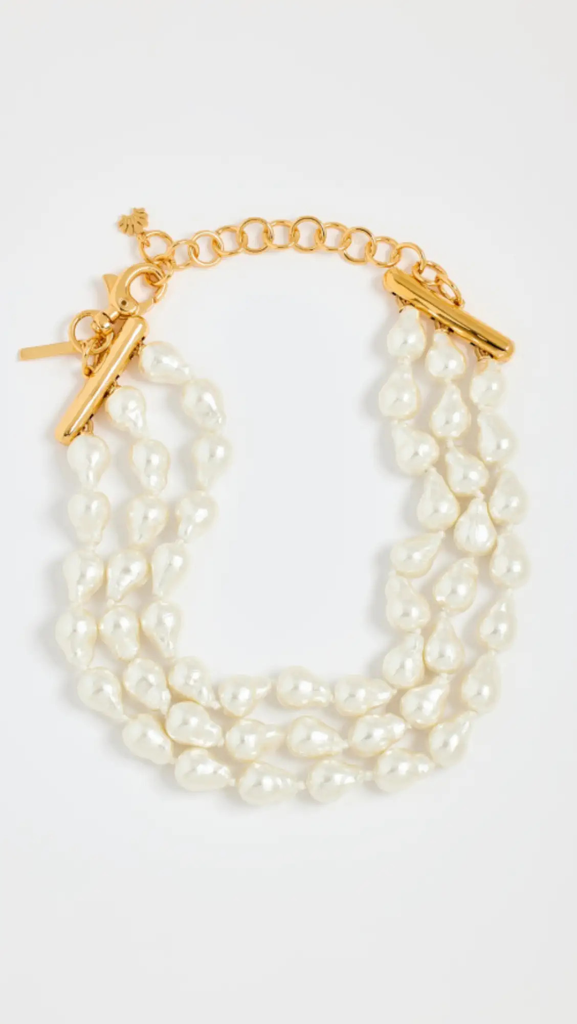 Lele Sadoughi Jackie Pearl Triple Row Choker Necklace | Shopbop | Shopbop