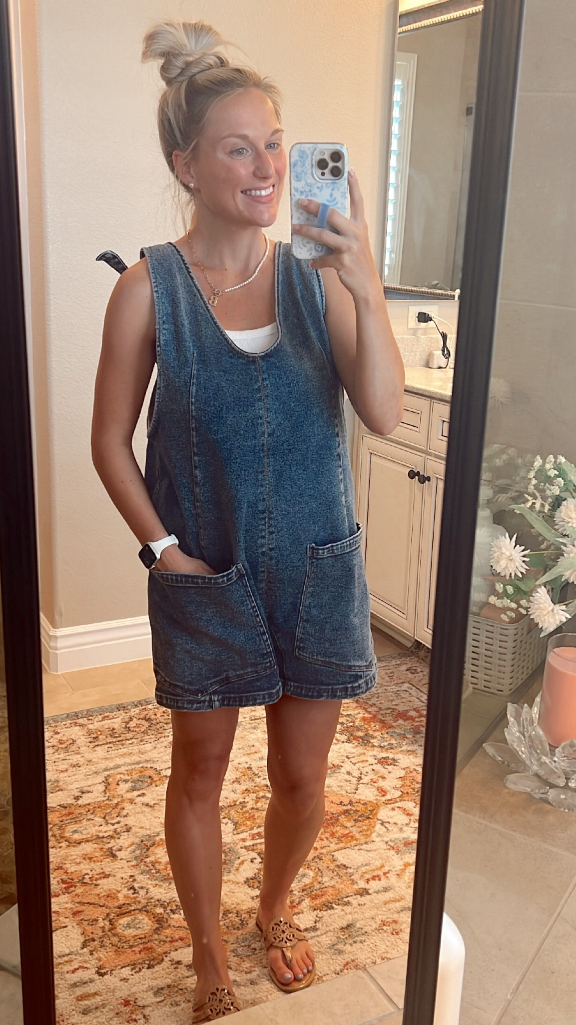 Bump friendly romper! Size down it runs big! 

#LTKBump #LTKStyleTip #LTKFindsUnder100