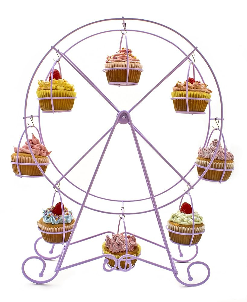 Zoie + Chloe Ferris Wheel Cupcake Stand - Decorative Cupcake Holder for Parties - Spinning Displa... | Amazon (US)