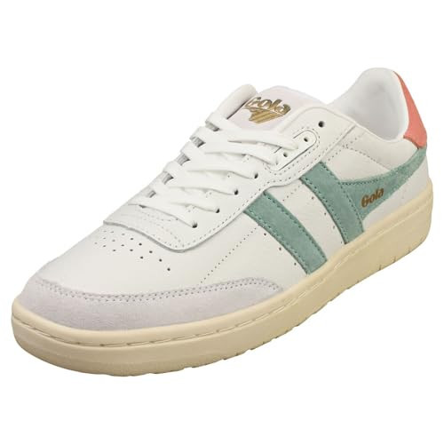 Gola Women's Falcon Sneaker, White/Green Mist/Coral Pink, 9 | Amazon (US)