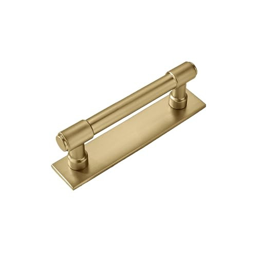 khtumeware 5 Pack 3 Inch(76 mm) Center to Center Champagne Bronze Cabinet Pull Backplate with Base Plate Zinc Solid Satin Brass Kitchen Cabinet Handles Drawer Pulls Cabinet Hardware | Amazon (US)
