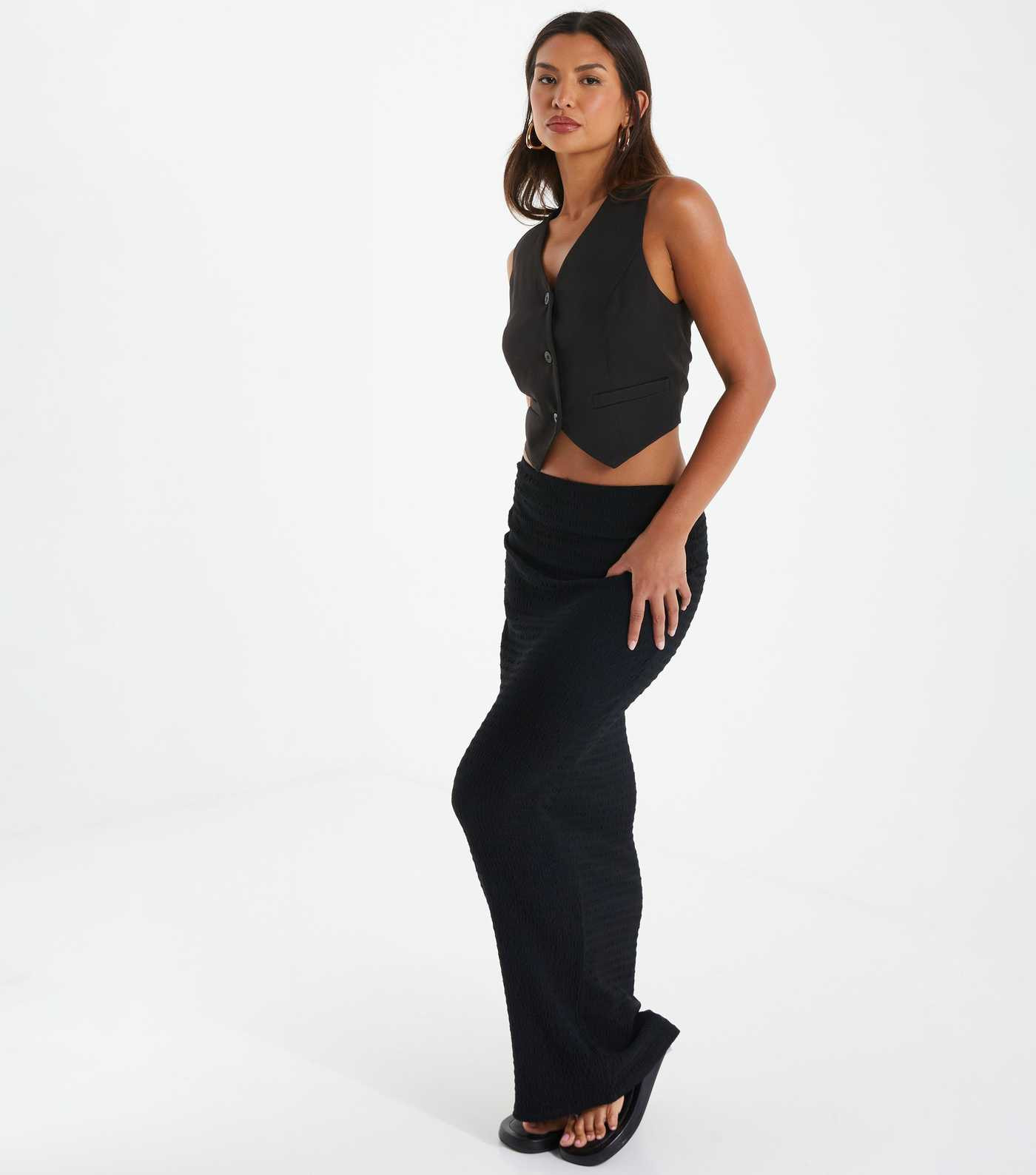 QUIZ Black Cotton Tailored Waistcoat
						
						Add to Saved Items
						Remove from Saved Item... | New Look (UK)