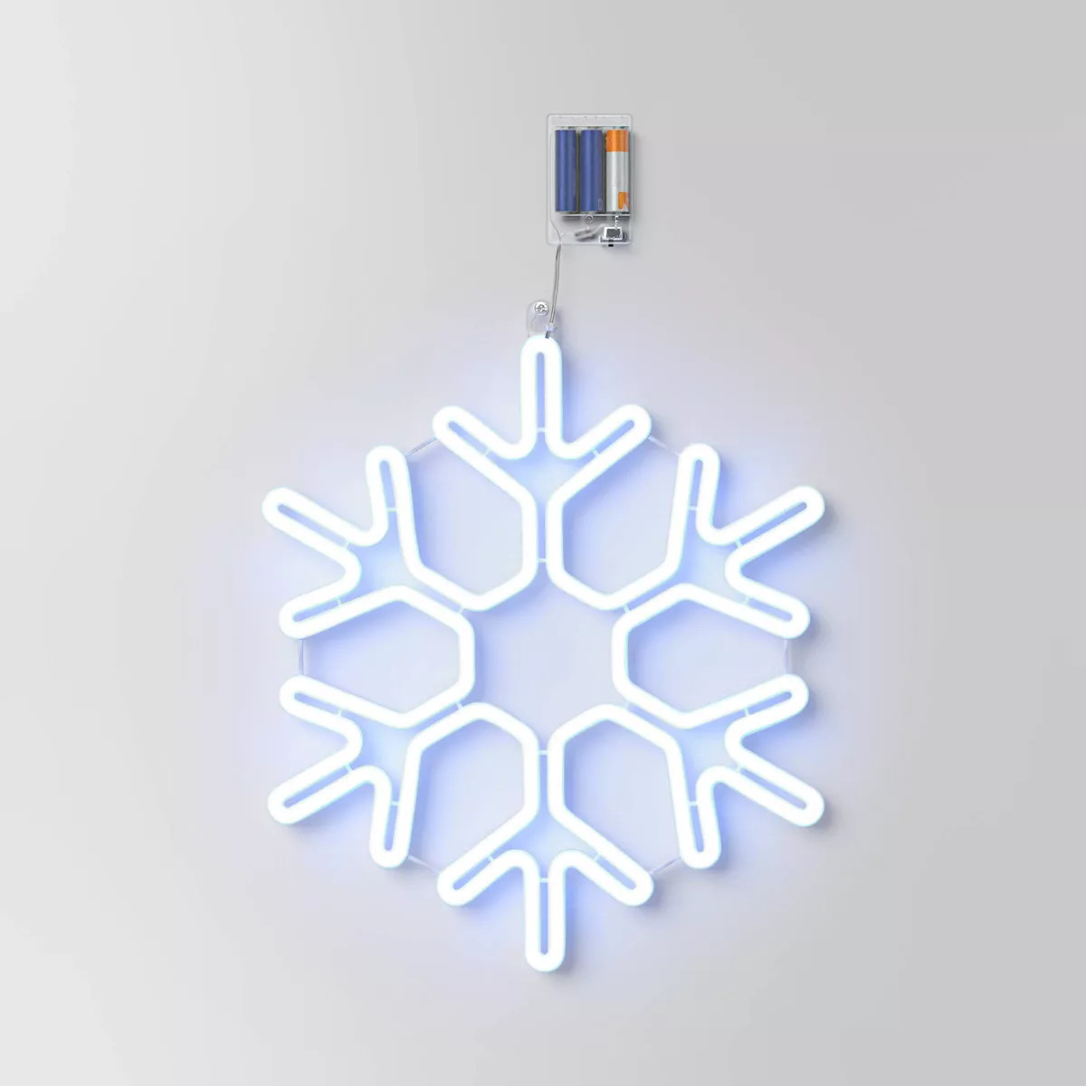 15.5" Neon Style Snowflake Christmas Novelty Silhouette Light Cool White - Wondershop™ | Target
