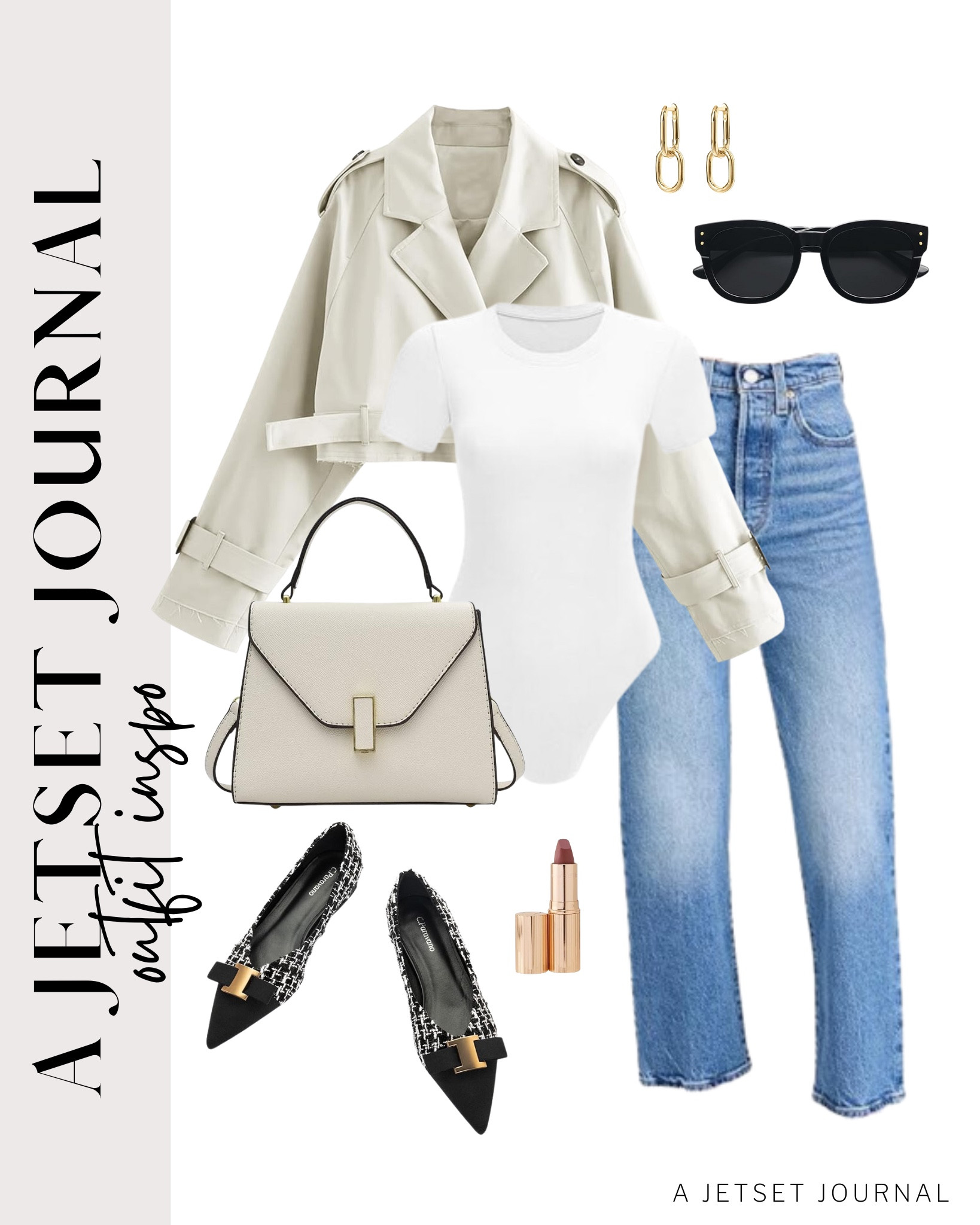 Adding a cropped trench coat and accessories to a basic bodysuit and jeans is a great way to elevate the look!

summer to fall, transitional pieces, outfit idea, transitional style, outfit inspo, ways to style, casual outfit, on the go look

#LTKSeasonal #LTKU #LTKStyleTip