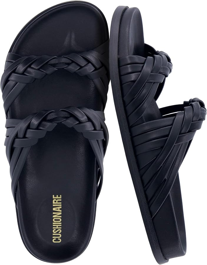 CUSHIONAIRE Lens Womens Sandals with Arch Support, Comfortable Sandals for Women with Braided Str... | Amazon (US)