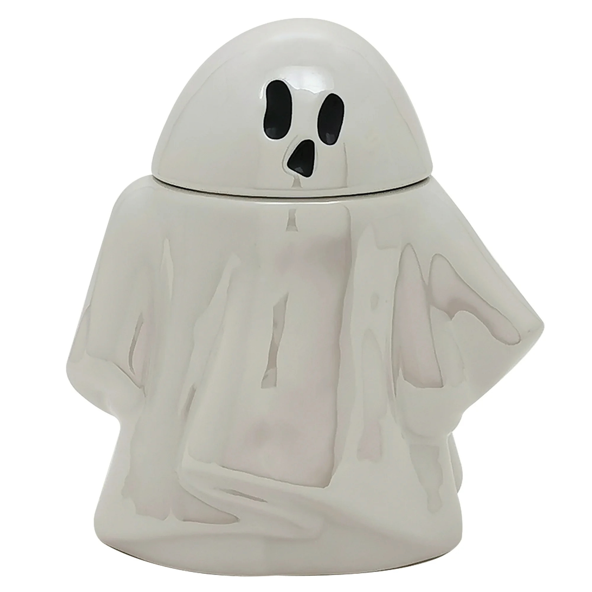 Way to Celebrate White Ceramic Ghost Treat Jar, 32 oz Capacity | Walmart (US)