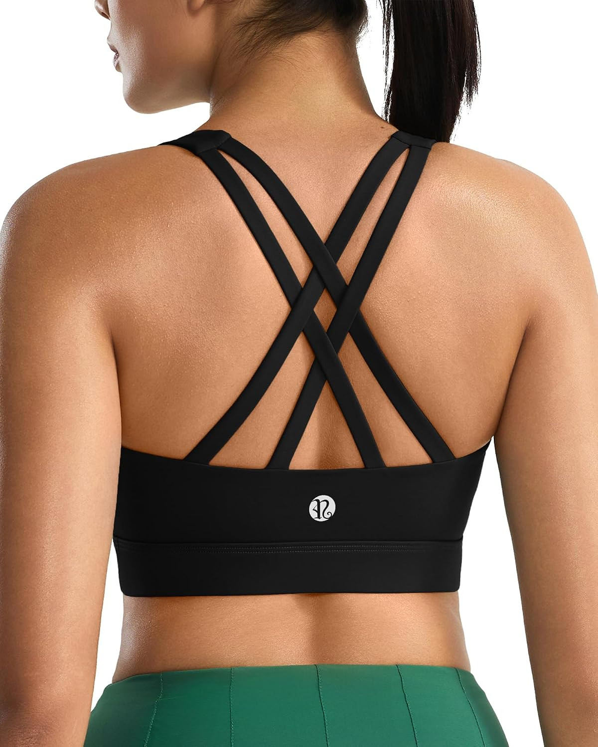 RUNNING GIRL Sports Bra for Women,Molded Cup Strappy Running High Impact Sports Bra with Sewn in Pads | Amazon (US)