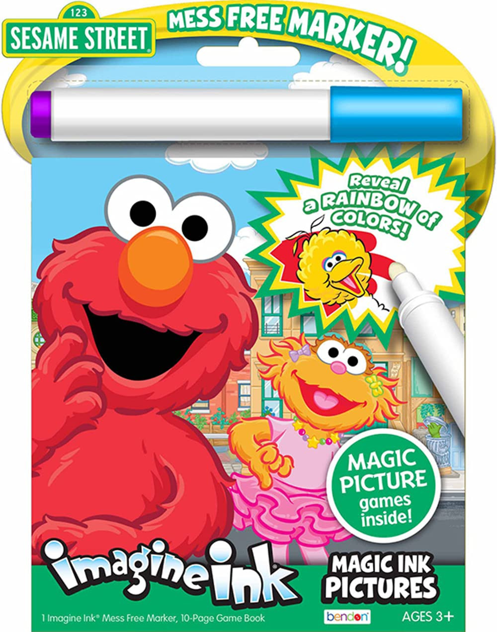 Sesame Street Elmo Imagine Ink | Sesame Street Coloring Book w/Mess Free Marker | Magic Ink Pictu... | Amazon (US)
