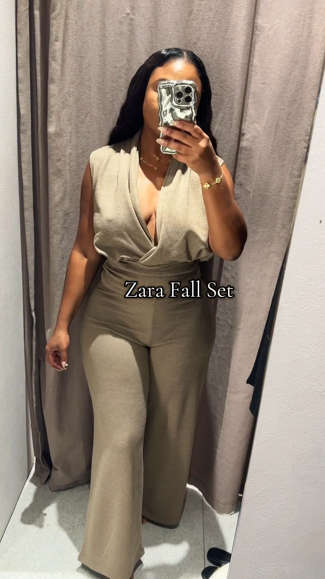 Fall Outfit Zara Fall Set 

Comment Zara to get set details.wearing a size medium 

Has great Stretch comes on two different colors, perfect for the fall season.

SURPLICE PIQUÉ TOP

 Mid-rise pants with inner elastic waistband. Wide leg.
LIGHT BROWN 

#zaraoutfit #zara #fallfashion #zaranewin #zarafashion 

#LTKStyleTip #LTKOver40 #LTKFindsUnder100