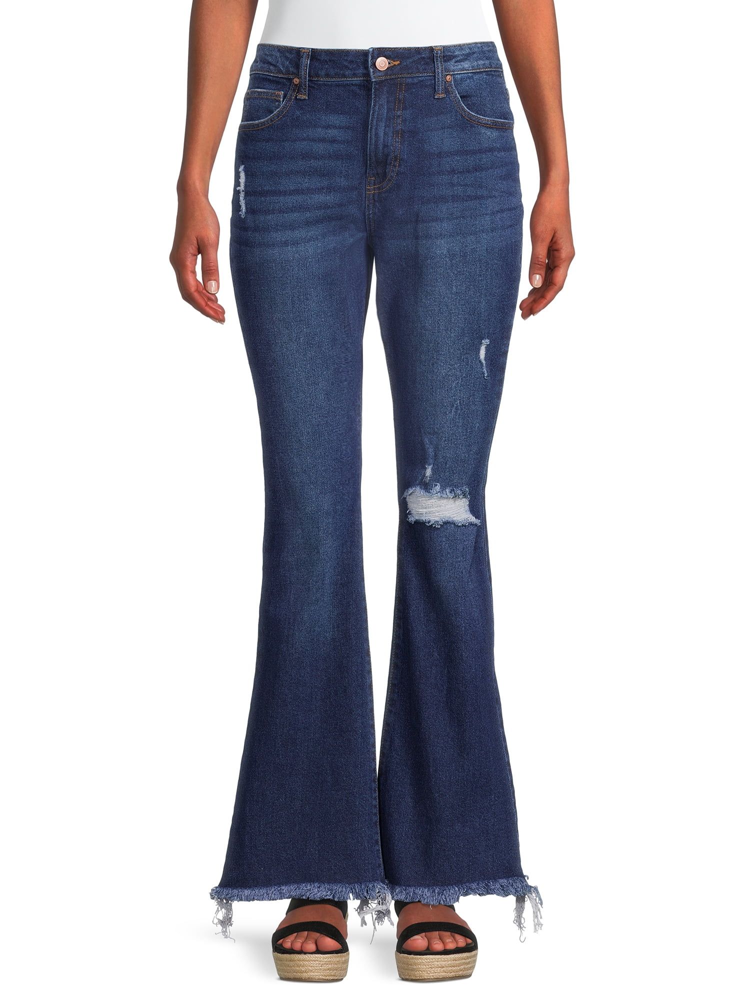 No Boundaries Juniors Flare Jeans | Walmart (US)