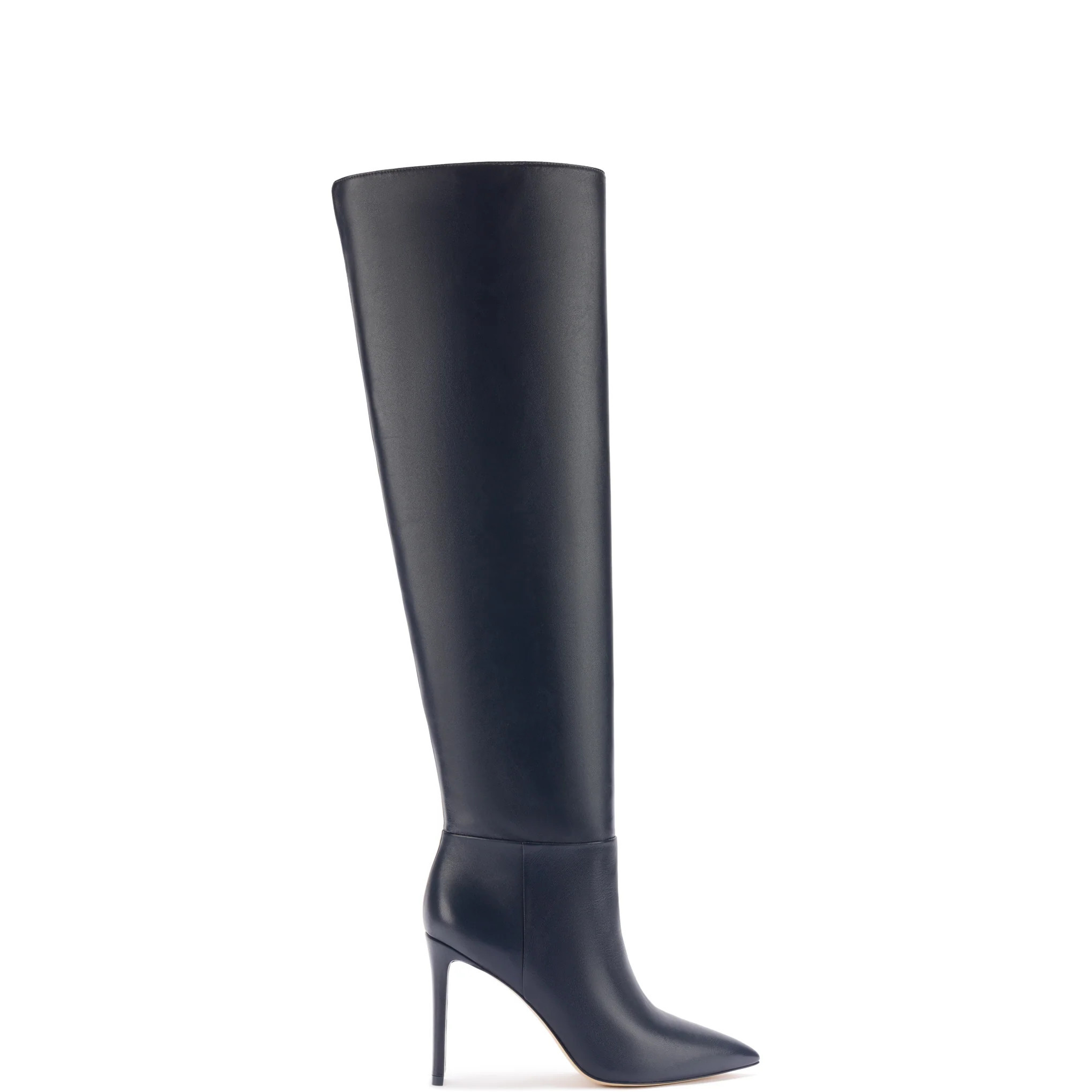 Larroudé x Jennifer Fisher Boot In Inky Blue Leather | Larroude