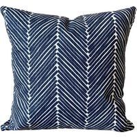 Navy Blue White Pillow Covers Decorative Throw Euro Sham Couch Bed Sofa Case Toss Pillows Various Sizes | Etsy (US)