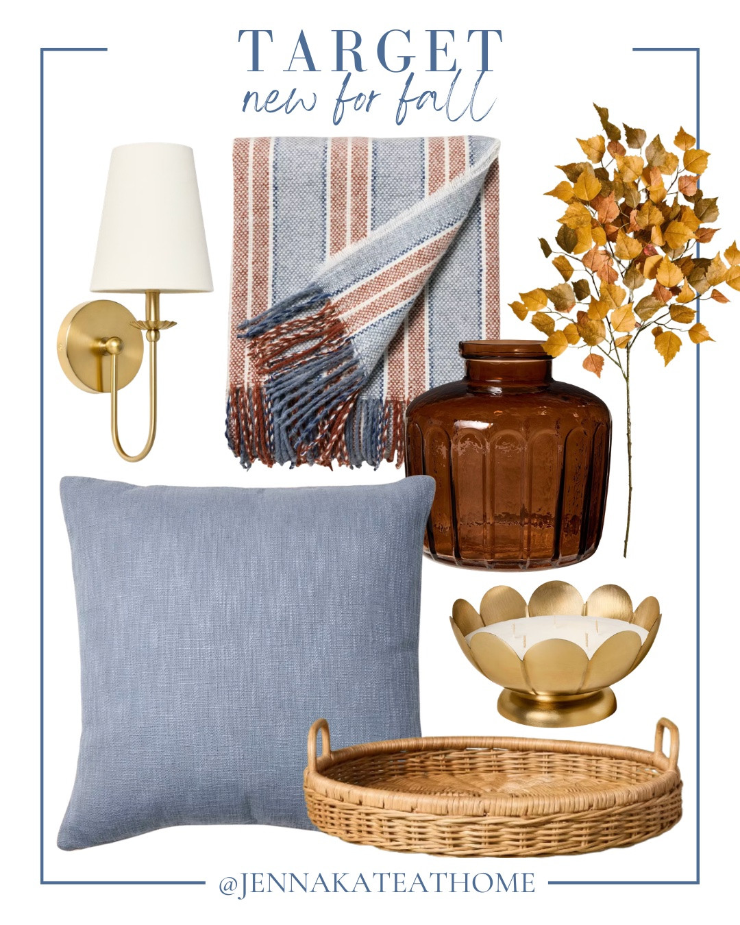 New fall decor from Target includes tray, throw pillow, vase, candle, greenery stem, throw blanket, and sconce.

Home decor, coastal decor, fall home, fall refresh, looks for less

#LTKHome #LTKSeasonal #LTKSaleAlert