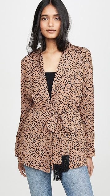 Belted Cheetah Print Blazer | Shopbop