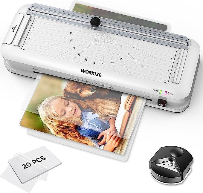 Laminator Machine with Laminating Sheets 20 Pouches, WORKIZE 9-Inch Thermal Laminator, Personal 5... | Amazon (US)