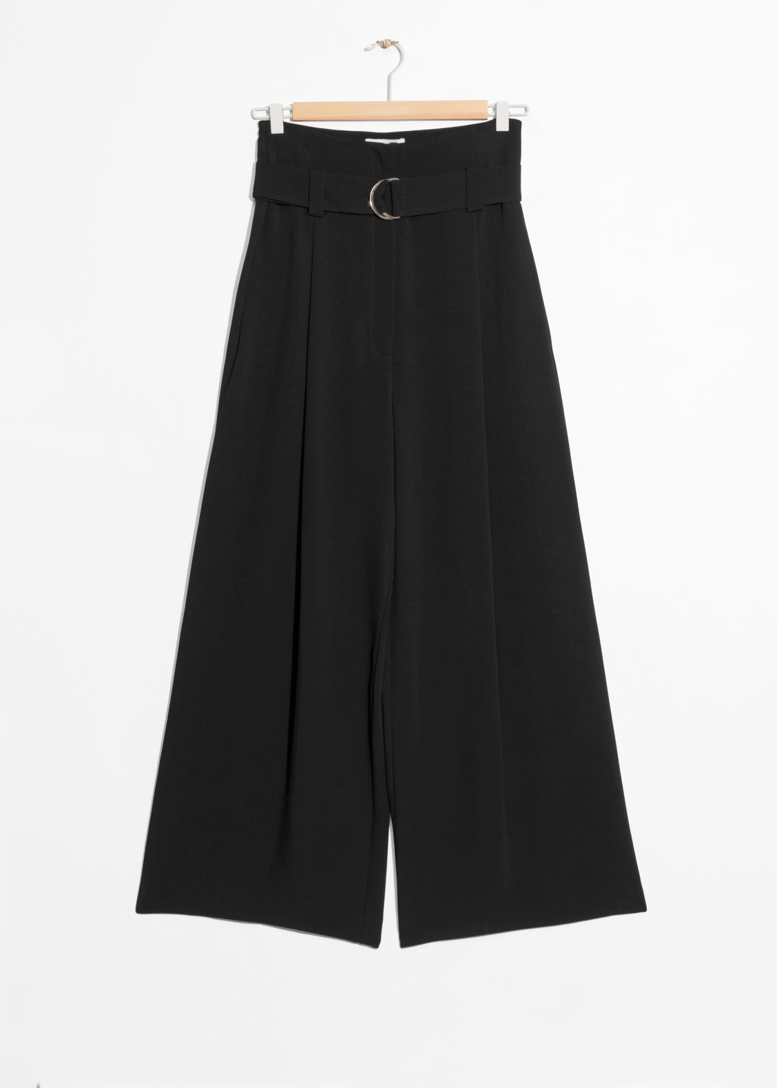 Belted Wide Trousers - Black | & Other Stories (EU + UK)