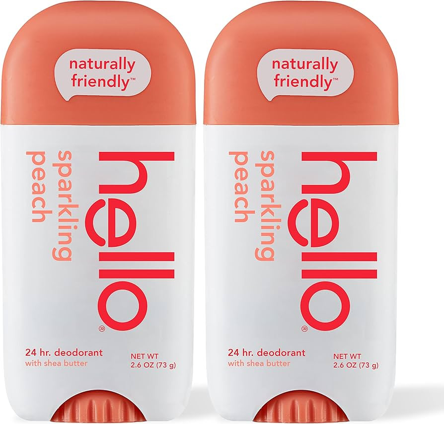 Hello Peach Aluminum Free Deodorant for Women + Men, Natural Fragrance, Dermatologically tested, ... | Amazon (US)