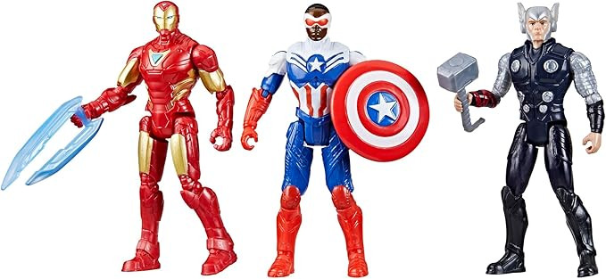 Marvel Avengers Epic Hero Series Team-Up Gift Pack, 4-Inch-Scale (10cm) Captain America, Thor, Ir... | Amazon (US)