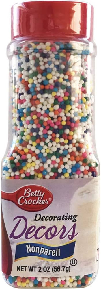 Betty Crocker Sprinkles, Assorted Nonpareil, 2 oz | Amazon (US)