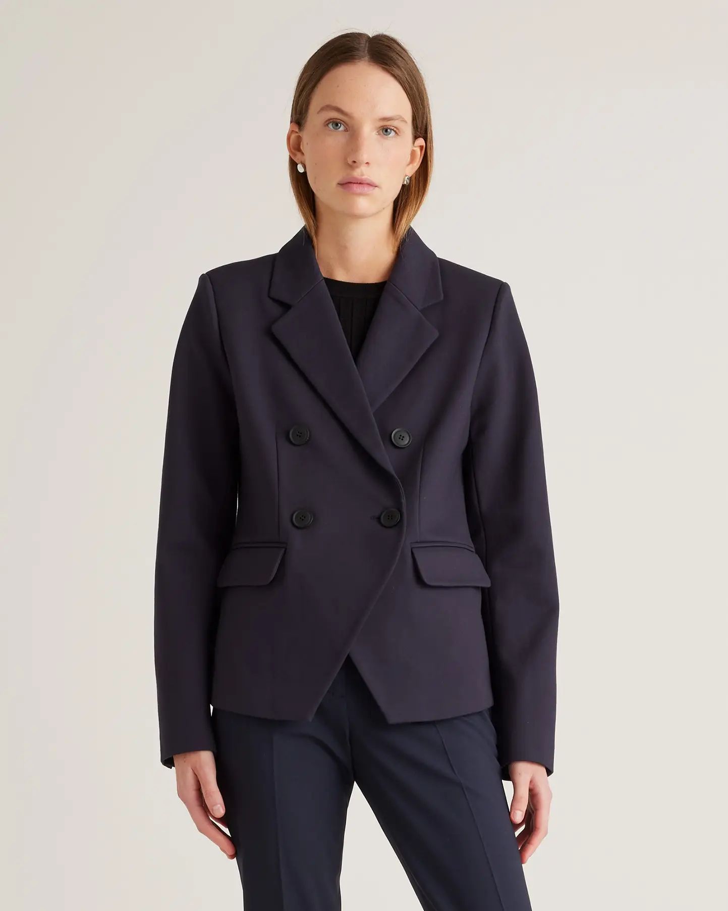 Ultra-Stretch Ponte Double Breasted Blazer | Quince
