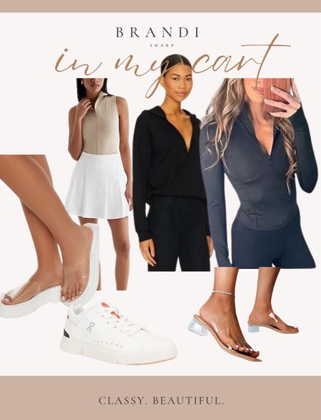 2 express tops #express 
Clear sandals are a huge trend! #forever21
Linen hoodie for chilly golf outfits 
Express collared tank
Zip up sext black top to wear with free people shorts
New on cloud sneakers
Summer outfit ideas 
Amazon outfits 
#founditonamazon 
#amazonfinds


#LTKActive #LTKfitness #LTKSeasonal