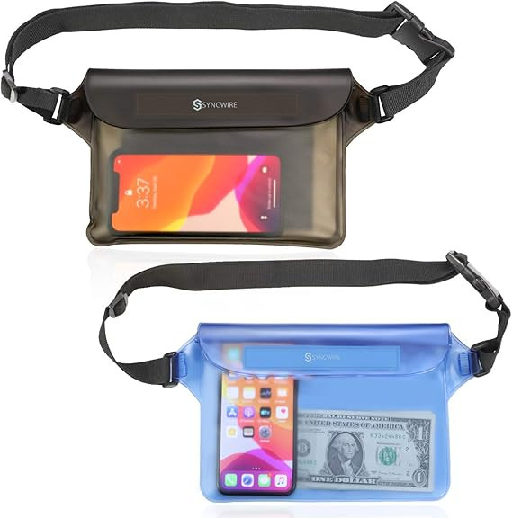 SYNCWIRE Waterproof Pouch Bag with Adjustable Waist Strap (2 Pack) - IP68 Waterproof Waist Bag Sc... | Amazon (US)