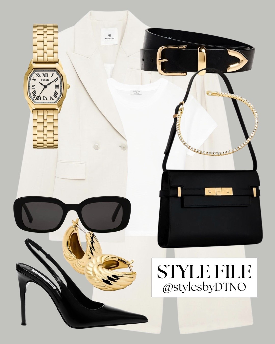 Styling an ecru Anine Bing blazer suit with a white Aritzia t shirt, Steve Madden slingback pumps, Saint Laurent small manhattan shoulder bag, and an Aureum Collective belt (affordable alternatives are listed below)

Tags: Spring Outfit, Minimalist Fashion, OOTD, What To Wear, Elevated Casual, Neutral Fashion, Capsule Wardrobe 2026, Look For Less, Outfit Ideas, Style Guide, Effortless Chic, High Street Fashion, Quiet Luxury Style, Workwear Outfit,

#LTKSaleAlert #LTKootd #LTKSeasonal
