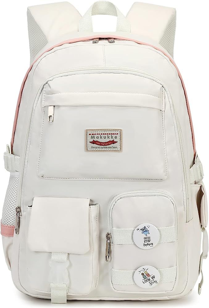 Makukke School Backpacks for Teen Girls - Laptop Backpacks 15.6 Inch College Cute Bookbag Anti Th... | Amazon (US)