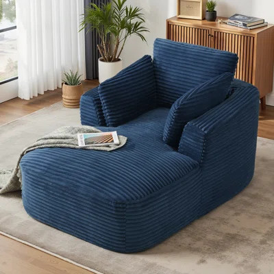 Boneless Couch Sofa Chiar Chaise Lounge Chair Indoor Upholstered Corduroy Couch Cloud Sleeper Sofa Oversized Reading Chair For Living Room No Assembly | Wayfair North America