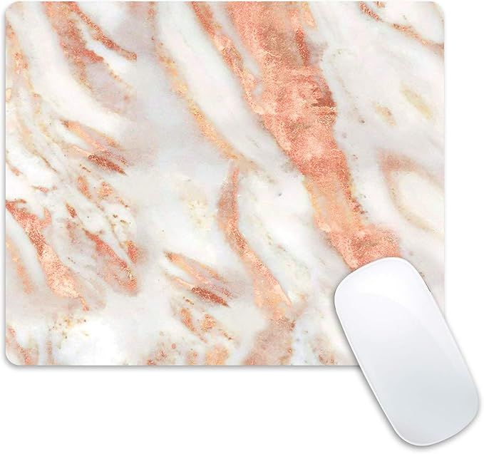 Galdas Gaming Mouse Pad Rose Gold Marble Design Mousepad Non Slip Rubber Mouse Mat Rectangle Mou... | Amazon (US)