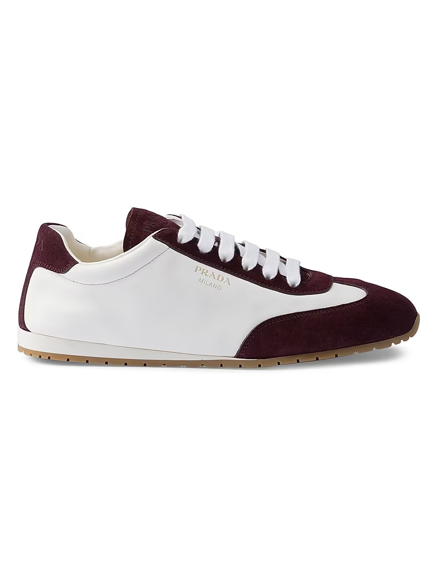 Women's Suede and Nappa Leather Sneakers - Red Multicolor - Size 7.5 | Saks Fifth Avenue