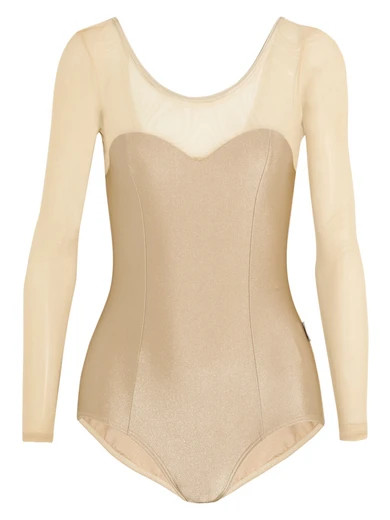Mesh-paneled stretch leotard | NET-A-PORTER (US)